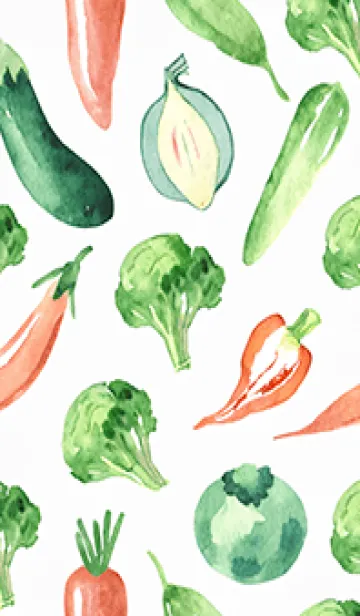 [LINE着せ替え] 【シンプル】お野菜の着せかえ#338の画像1