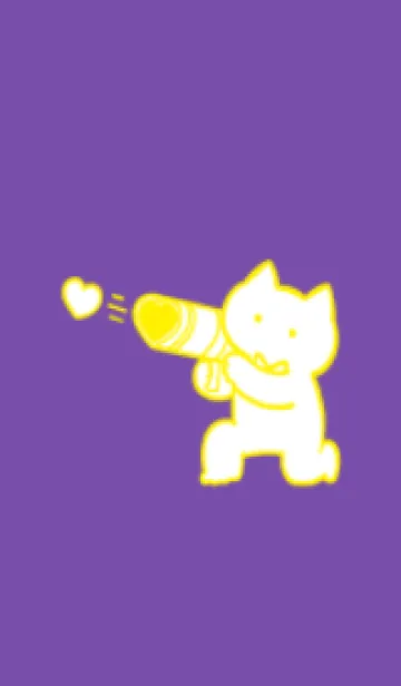 [LINE着せ替え] 推しねこ(purple01)の画像1