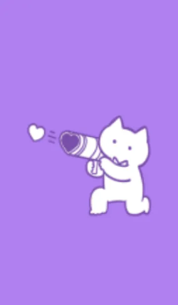 [LINE着せ替え] 推しねこ(purple03)の画像1