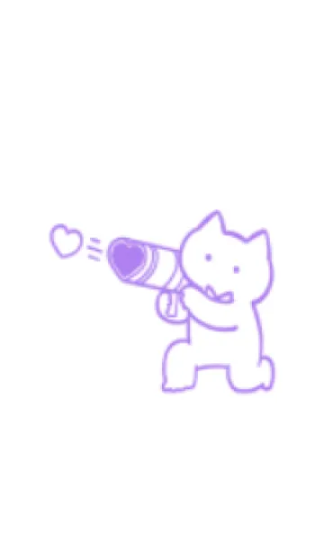 [LINE着せ替え] 推しねこ(purple04)の画像1