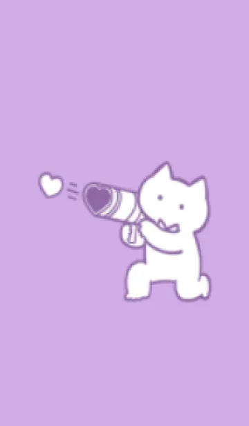 [LINE着せ替え] 推しねこ(purple05)の画像1