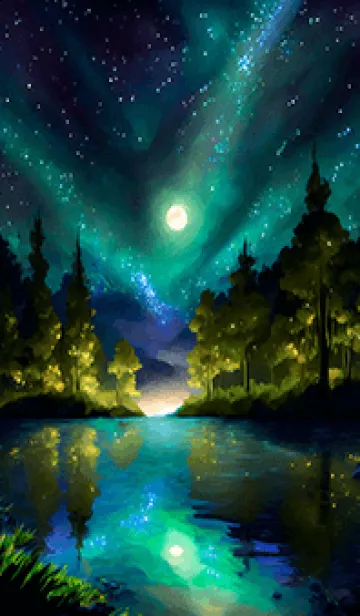 [LINE着せ替え] 綺麗な星空の夜景着せかえ#618の画像1