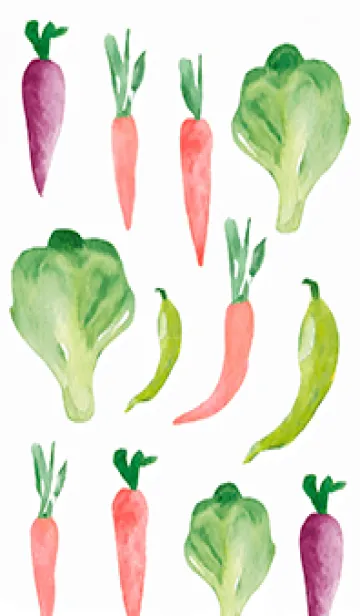 [LINE着せ替え] 【シンプル】お野菜の着せかえ#339の画像1