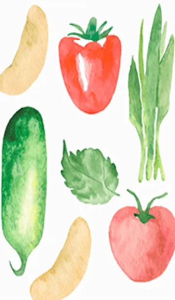 [LINE着せ替え] 【シンプル】お野菜の着せかえ#350の画像1