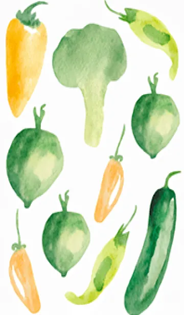 [LINE着せ替え] 【シンプル】お野菜の着せかえ#351の画像1