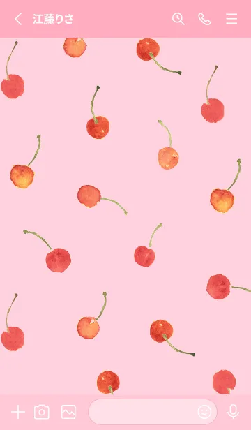 [LINE着せ替え] Cherrys -pink-の画像2