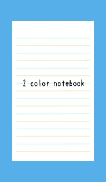[LINE着せ替え] 2色ノート/水色&黄緑色/ブルーの画像1