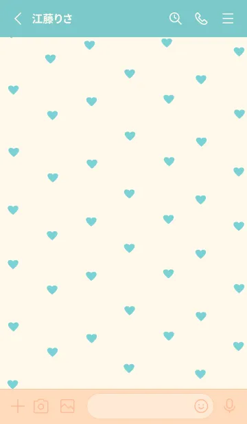 [LINE着せ替え] pattern_heart ivorygreenの画像2