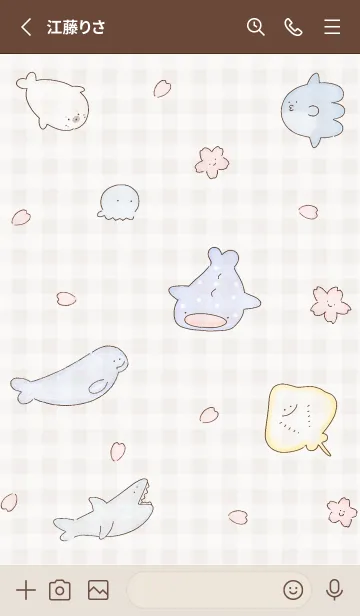 [LINE着せ替え] ブラウン のんびりな海05_1の画像2