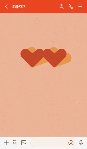 [LINE着せ替え] 2ハートのきせかえ 暖炉の画像2