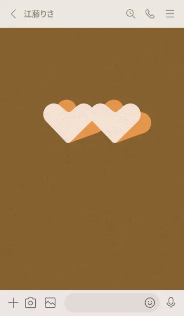 [LINE着せ替え] 2ハートのきせかえ レンガの画像2