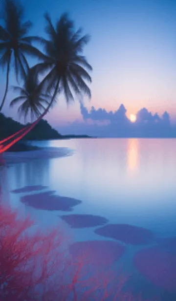 [LINE着せ替え] 夕陽のビーチ sHw5Gの画像1