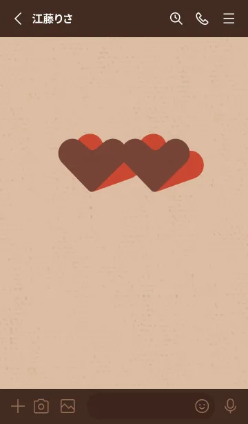 [LINE着せ替え] 2ハートのきせかえ クッキーの画像2