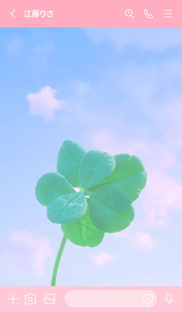 [LINE着せ替え] 本物ラッキークローバー 7-leaf #4-26の画像2