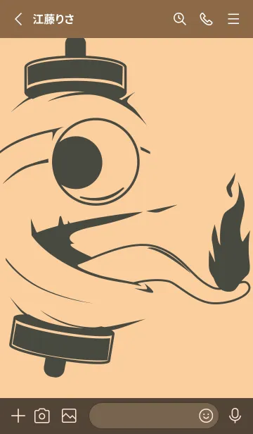 [LINE着せ替え] kabemon-提灯おばけ ネープルズイエローの画像2