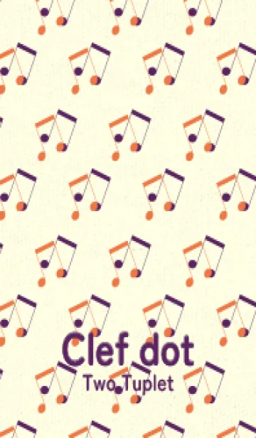 [LINE着せ替え] 2連符柄  黄丹の画像1