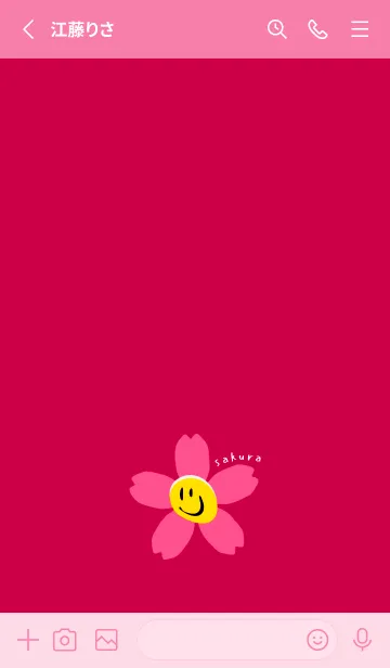 [LINE着せ替え] サクラ スマイリー 28の画像2