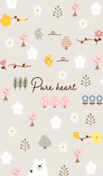 [LINE着せ替え] brown 白い桜3_01の画像1