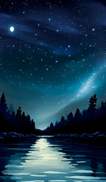 [LINE着せ替え] 綺麗な星空の夜景着せかえ#626の画像1