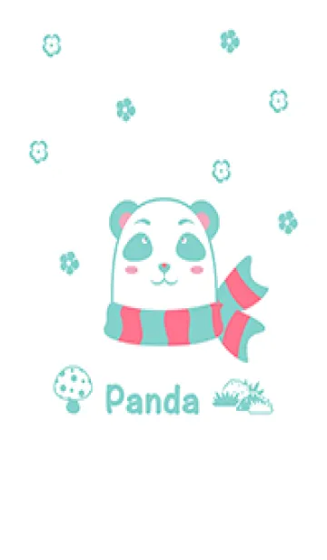 [LINE着せ替え] Little Panda pattern(Green)の画像1