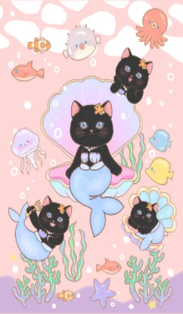 Black cat mermaid 3の着せ替えメイン画像