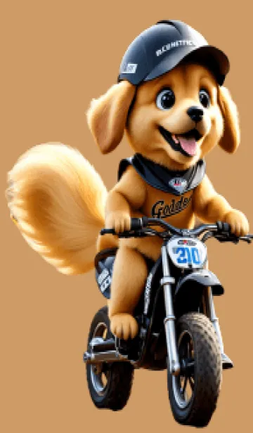 [LINE着せ替え] Dog drives motorcycle (JP)の画像1