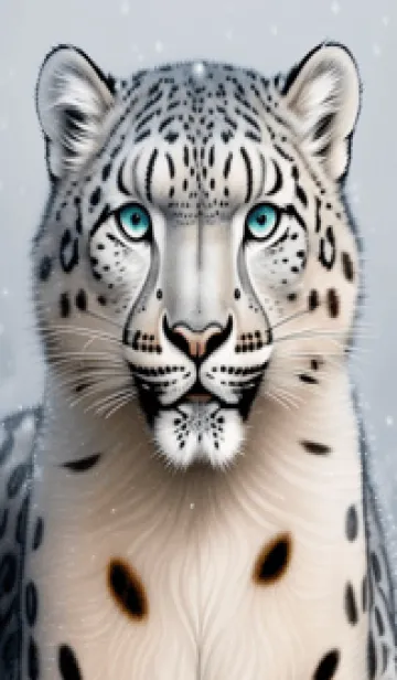 [LINE着せ替え] 夢幻の白いスノーヒョウ rcDbの画像1