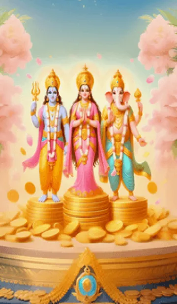 [LINE着せ替え] 幸運をもたらす神様を集めました 33の画像1