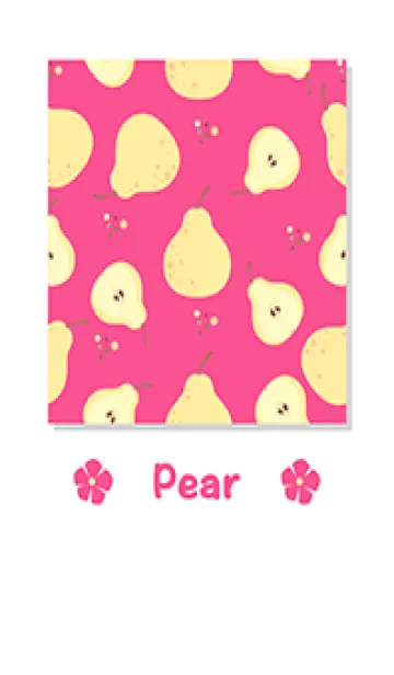 [LINE着せ替え] Fruit_Pear pattern(Pink)の画像1