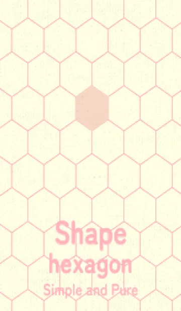 [LINE着せ替え] 六角形のきせかえ シェルピンクの画像1