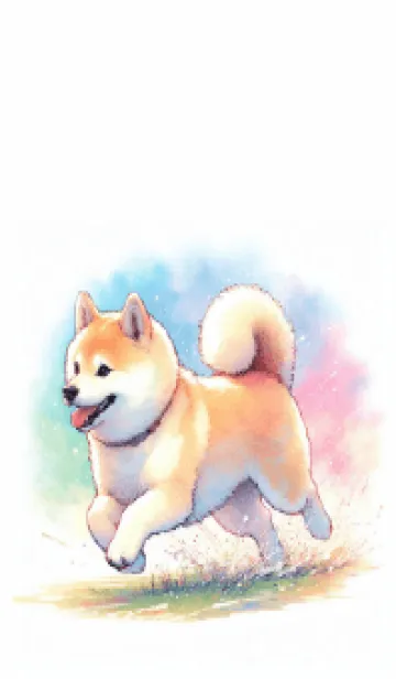 [LINE着せ替え] 柴犬の疾走の画像1