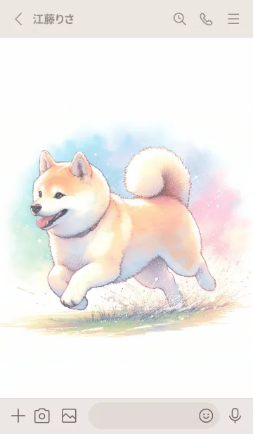 [LINE着せ替え] 柴犬の疾走の画像2