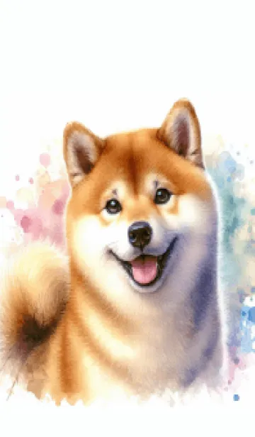 [LINE着せ替え] 幸せな柴犬の笑顔の画像1