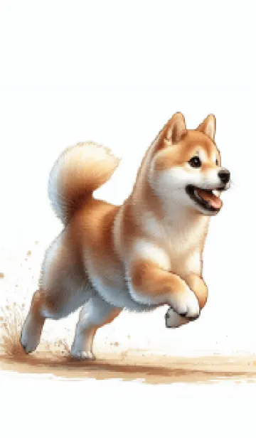 [LINE着せ替え] 柴犬のハッピーな足取りの画像1