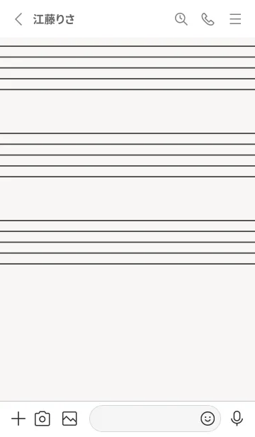 [LINE着せ替え] 五線譜1 パールホワイトの画像2