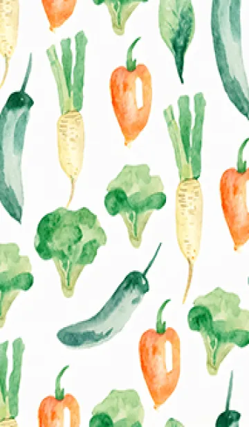 [LINE着せ替え] 【シンプル】お野菜の着せかえ#376の画像1