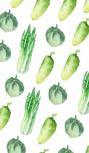 [LINE着せ替え] 【シンプル】お野菜の着せかえ#377の画像1