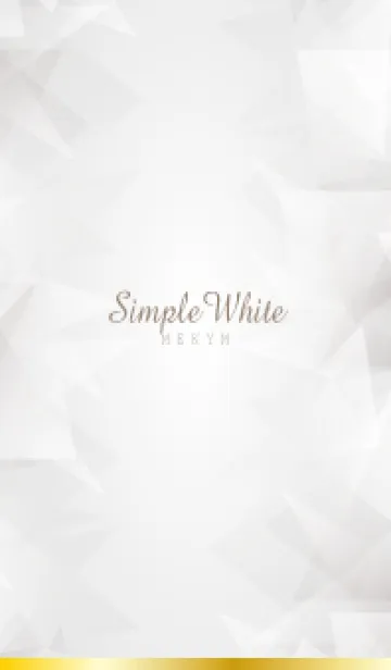 [LINE着せ替え] Simple White - MEKYM- 9の画像1