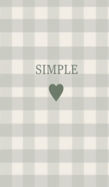 [LINE着せ替え] SIMPLE HEART :check dustygreenの画像1