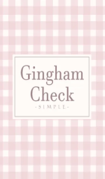 [LINE着せ替え] Gingham Check-Natural Pink 2の画像1