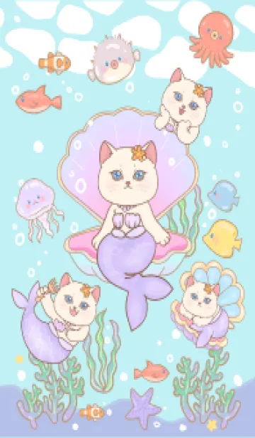 Cat mermaid summer 7の着せ替えメイン画像