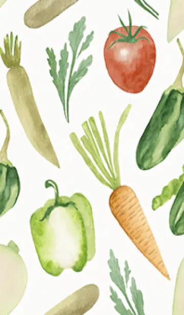 [LINE着せ替え] 【シンプル】お野菜の着せかえ#380の画像1
