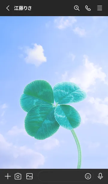 [LINE着せ替え] 本物ラッキークローバー 4-leaf #5-26の画像2