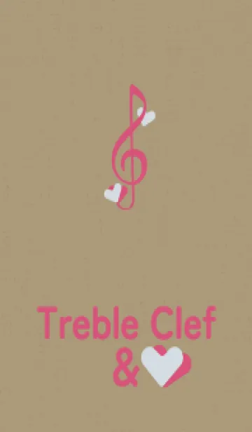 [LINE着せ替え] ト音記号＆♥ ピンクとチョコの画像1