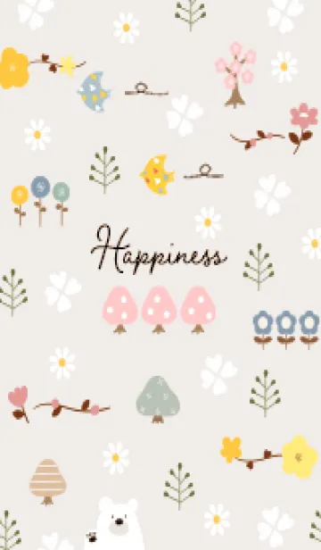 [LINE着せ替え] ブラウン 幸せな春13_1の画像1