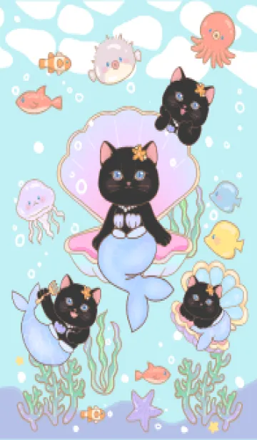 Black cat mermaid 7の着せ替えメイン画像