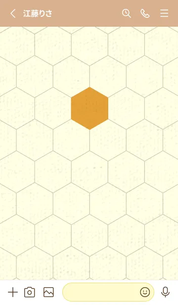 [LINE着せ替え] 六角形のきせかえ パンプキンの画像2