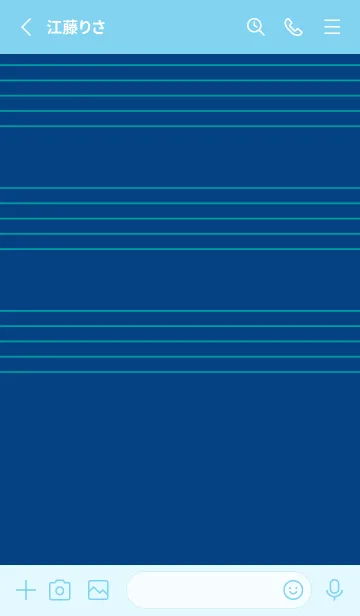 [LINE着せ替え] 五線譜1 マジョリカブルーの画像2