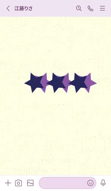 [LINE着せ替え] 三ツ星のきせかえ パープルネイビーの画像2