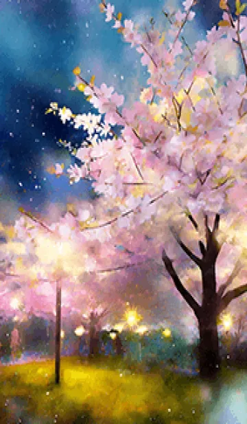 [LINE着せ替え] 美しい夜桜の着せかえ#505の画像1